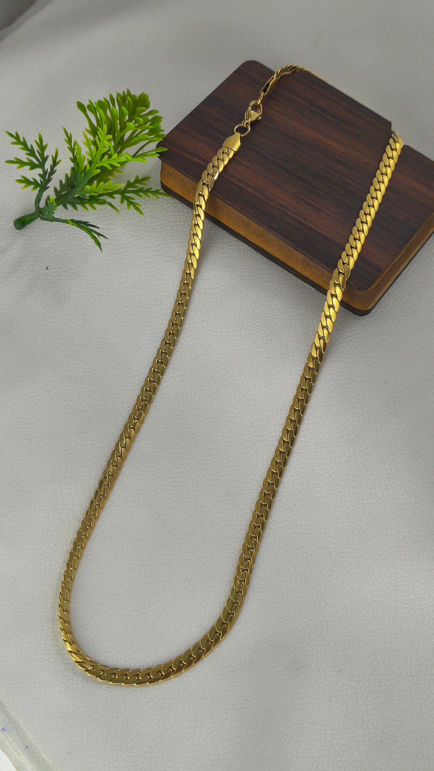 High Gold Plated stainless steel snake chain For Men.