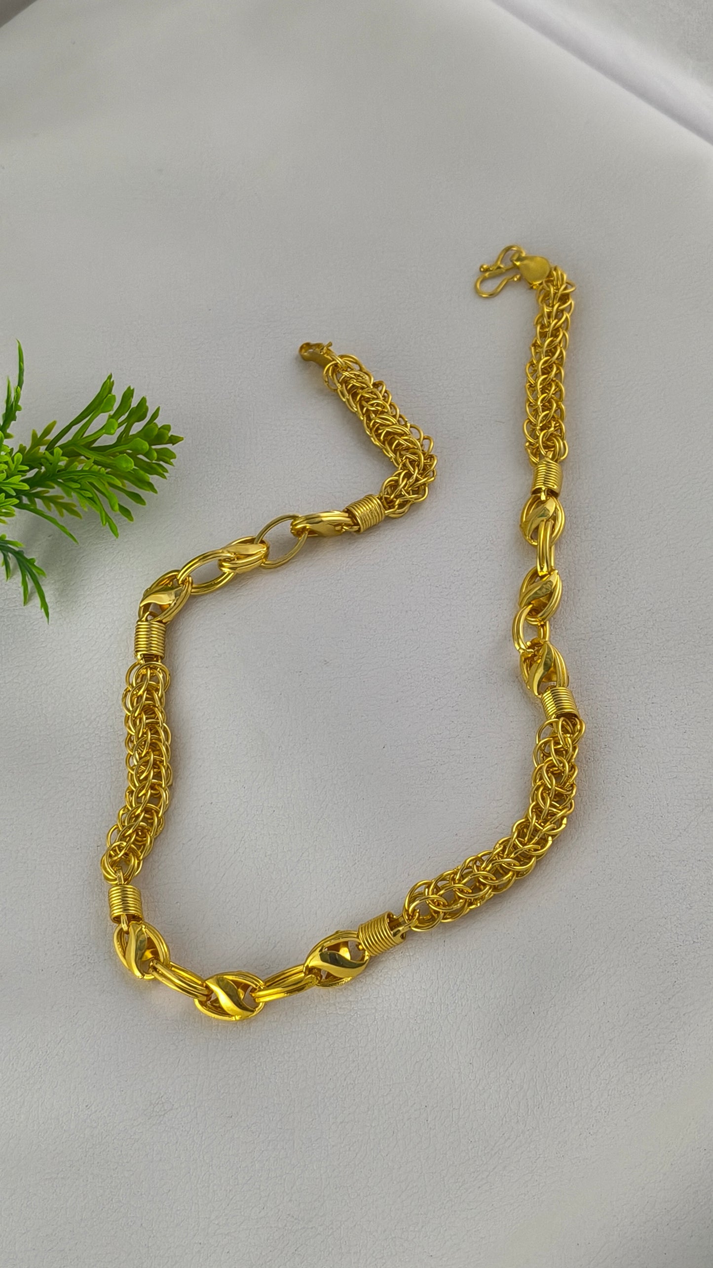 High Gold Plated Indo-Italian style Chain for men.