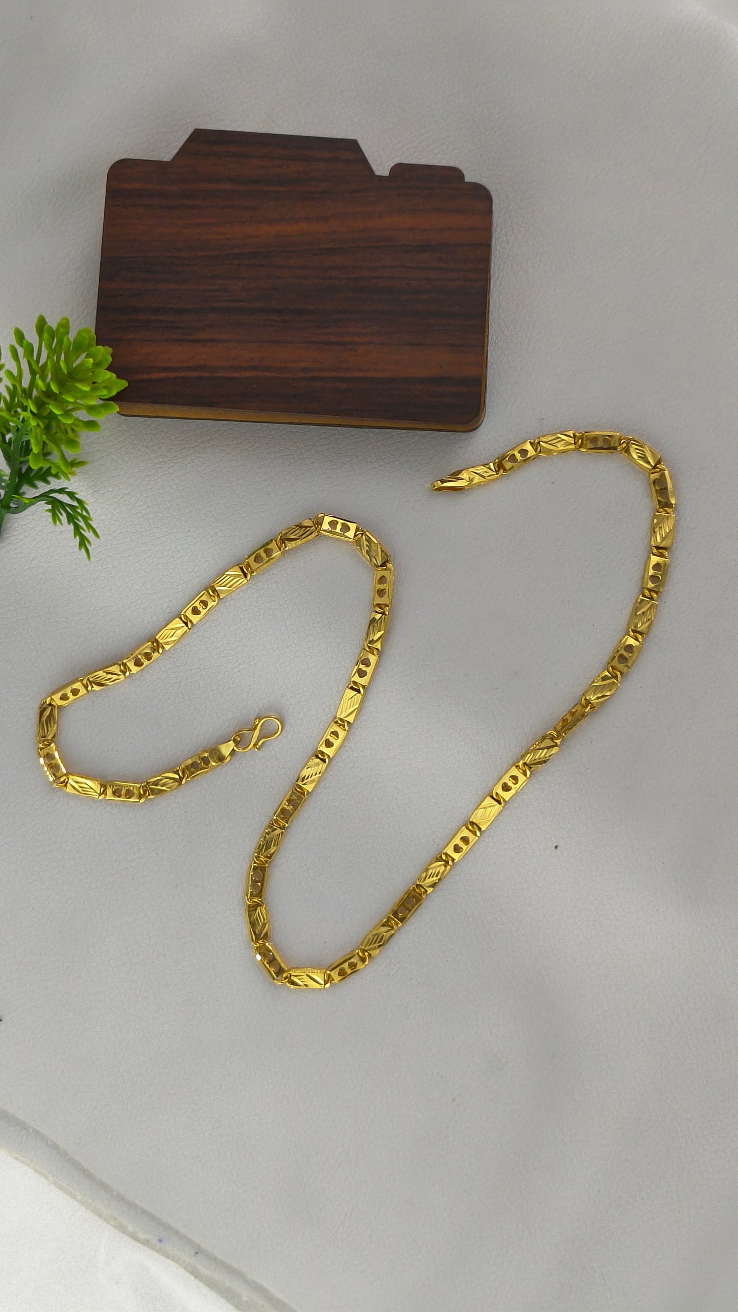 Nawabi Love Design Biscuits Chain High Gold Plated