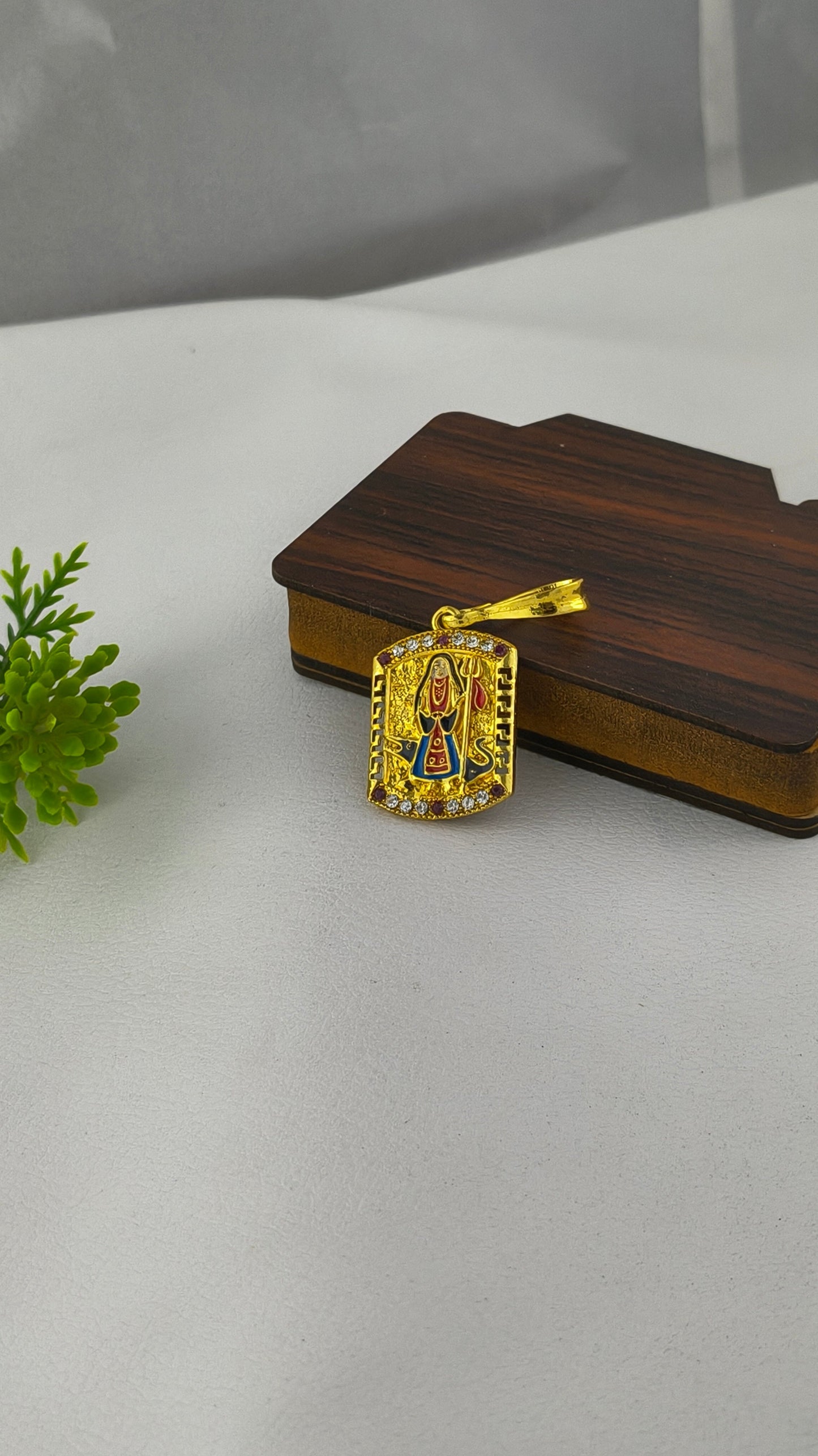 MICRO GOLD MAA KHODAL RAJWADI PENDANT FOR MEN DESIGN.