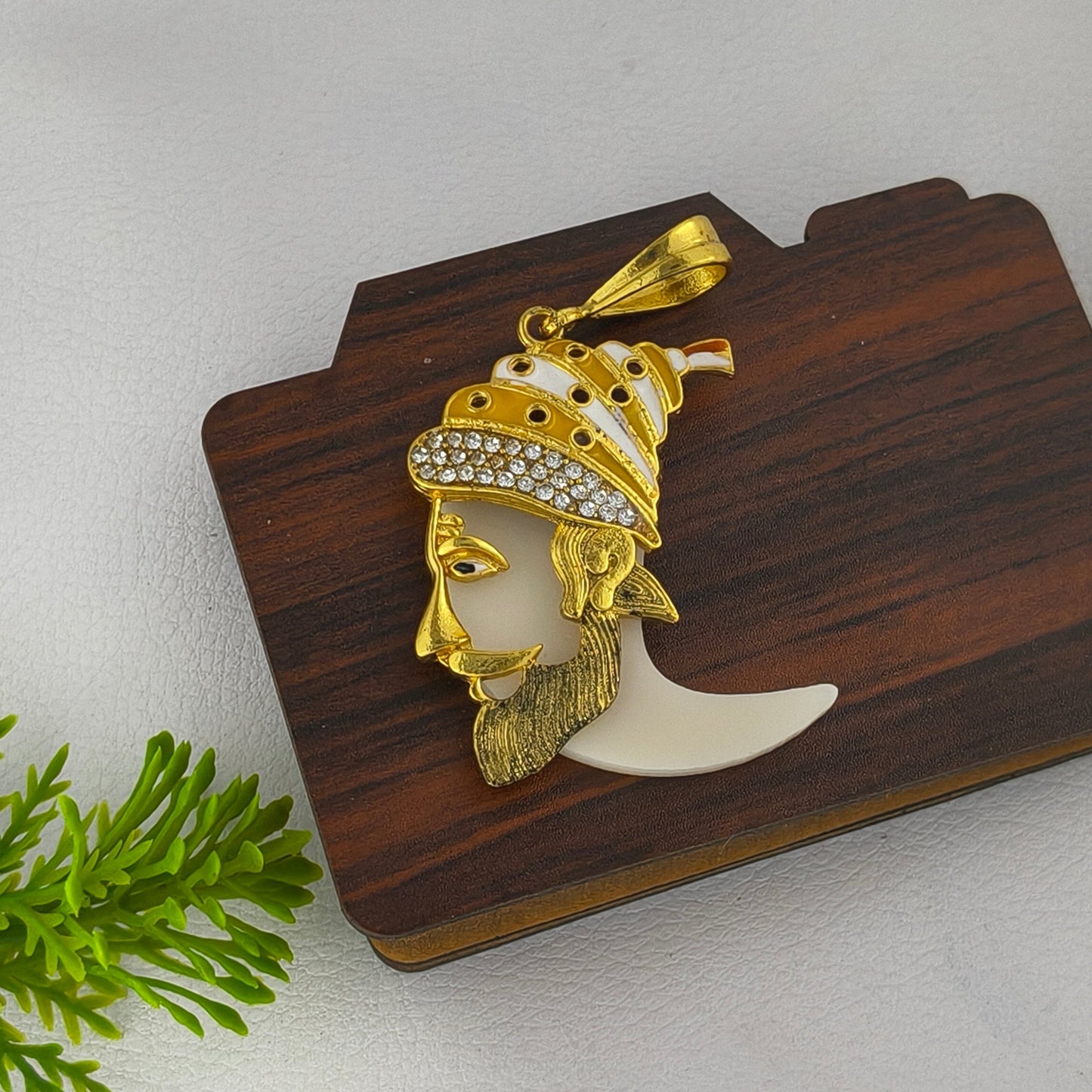 One Gram Gold Plated Shivaji Maharaj Gold Pendant.