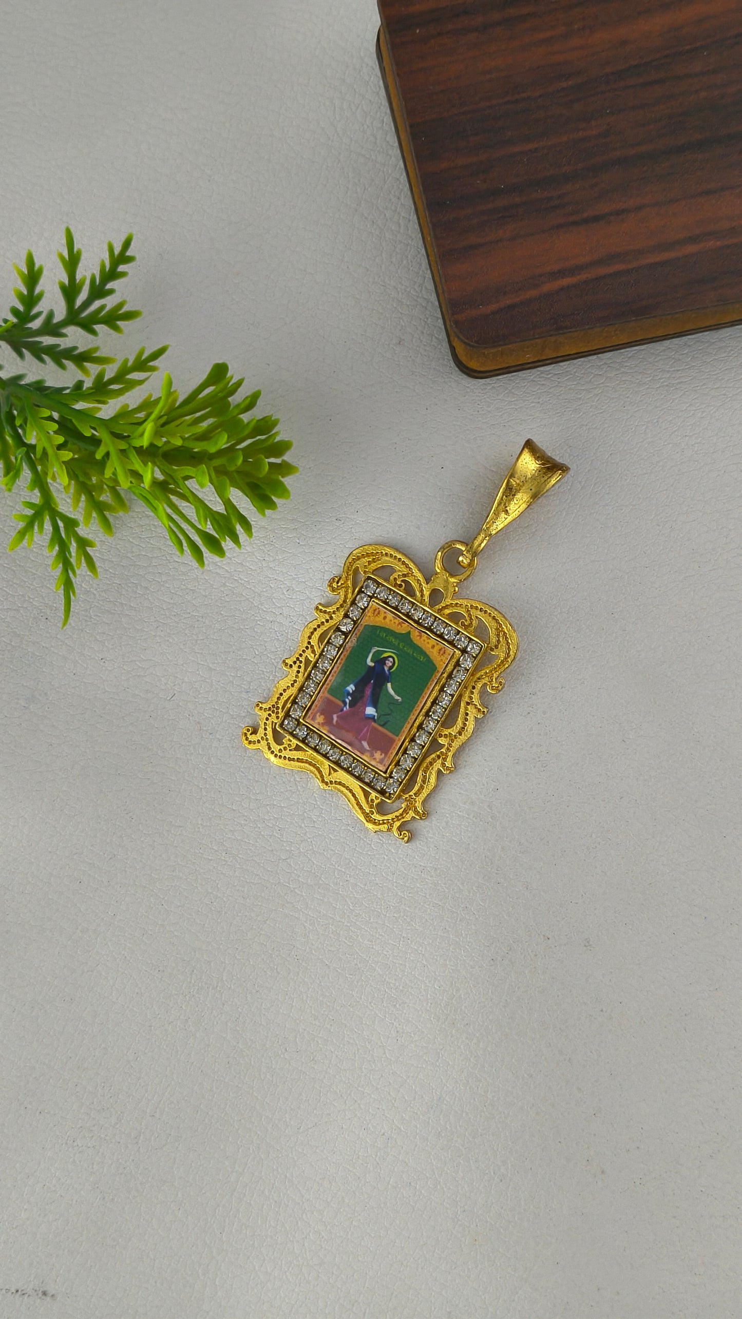 Gold-plated Mogal Maa pendant