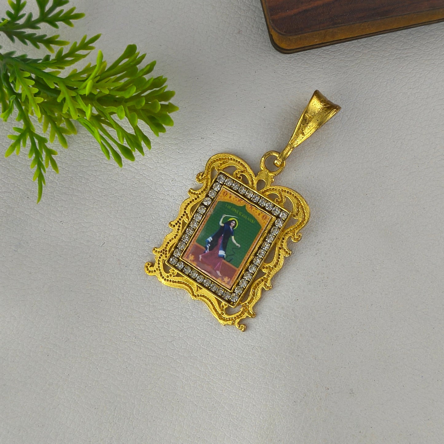 One Gram Gold Plated Mogal Maa pendant.