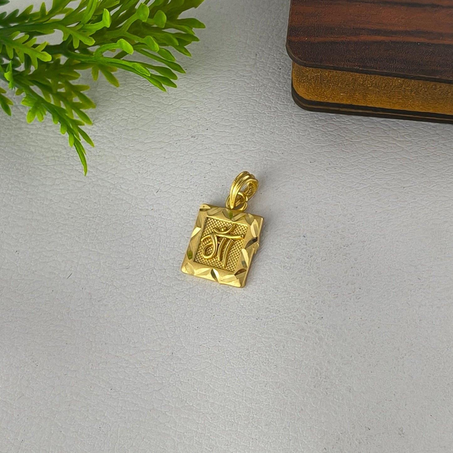 One Gram Gold Plated Real Gold Look "Maa" Pendant.
