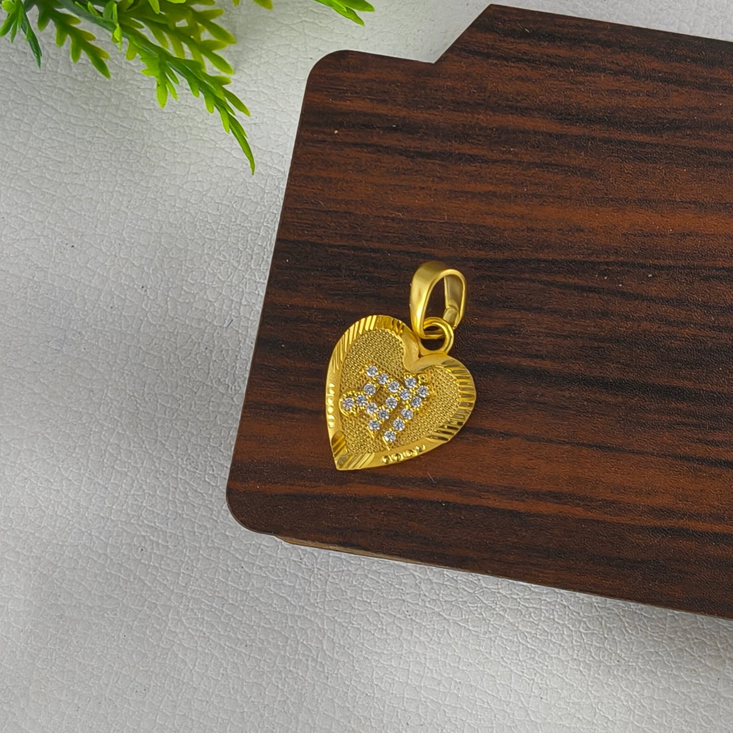 One Gram Gold Plated Maa heart pendant.