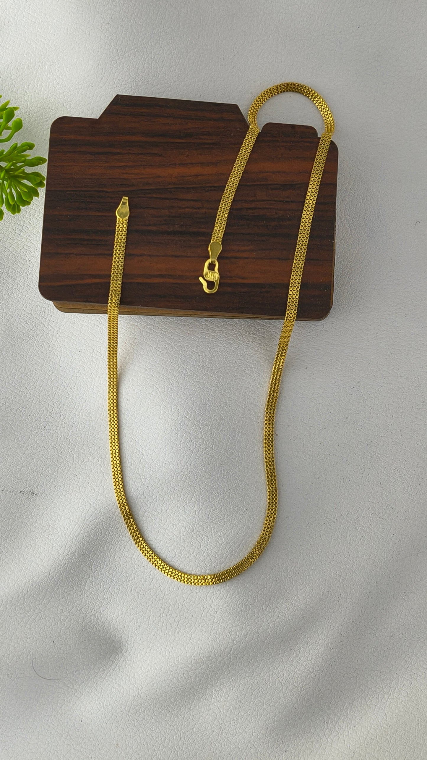 Gold Plated Trending Design Partywear 3Line Chain.