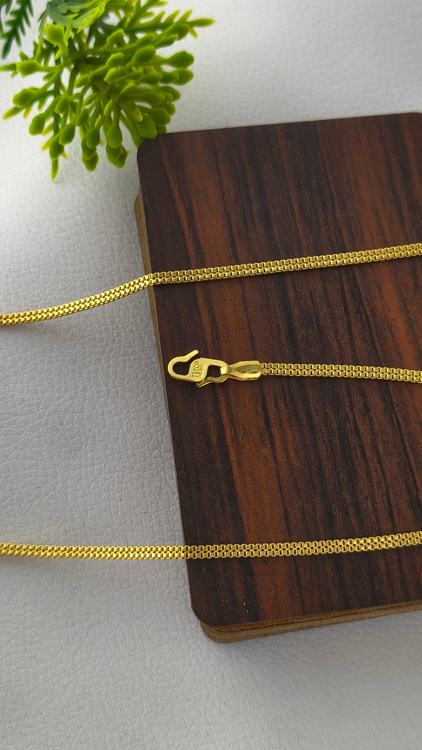 Gold Plated Trending Design Partywear 2Line Chain.