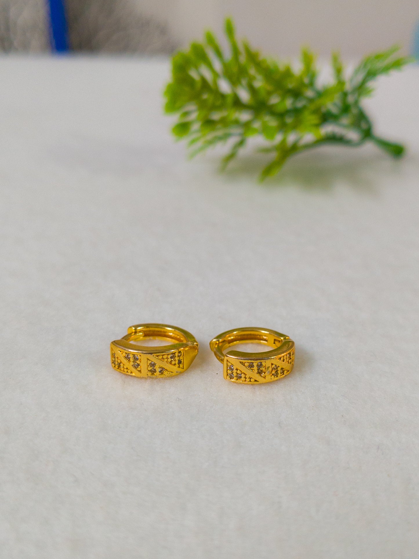 Gold Plated South Pattern Earrings