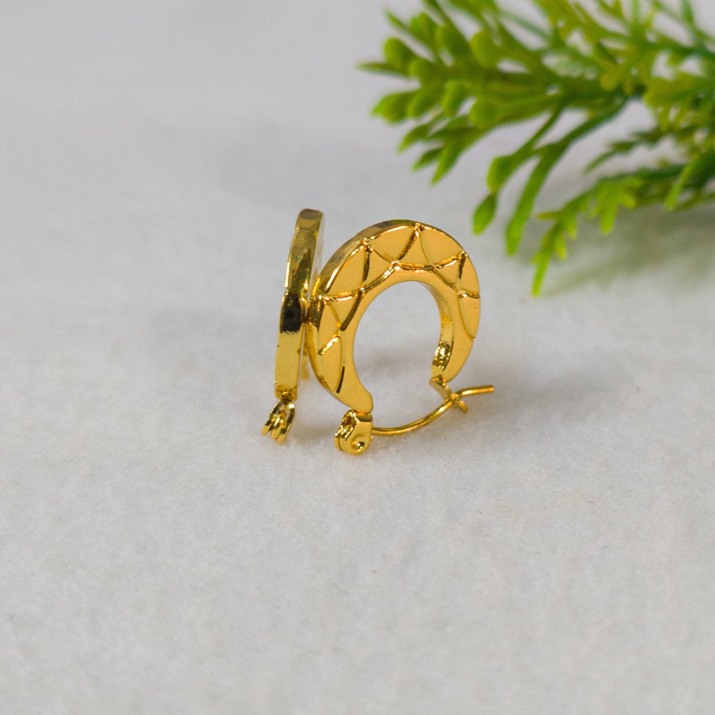One Gram Gold Plated Trending Premium Round Shaped Punjabi Nattiyan Earrings.