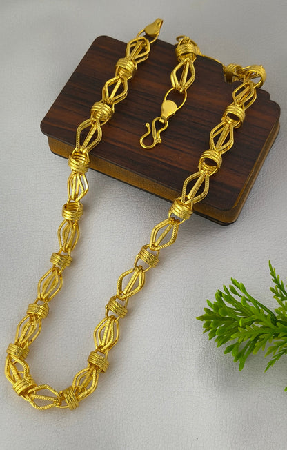 High Gold Plated Royal Handmade Design chain For Men