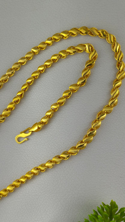 High Gold Plated Lotus Chain For Men