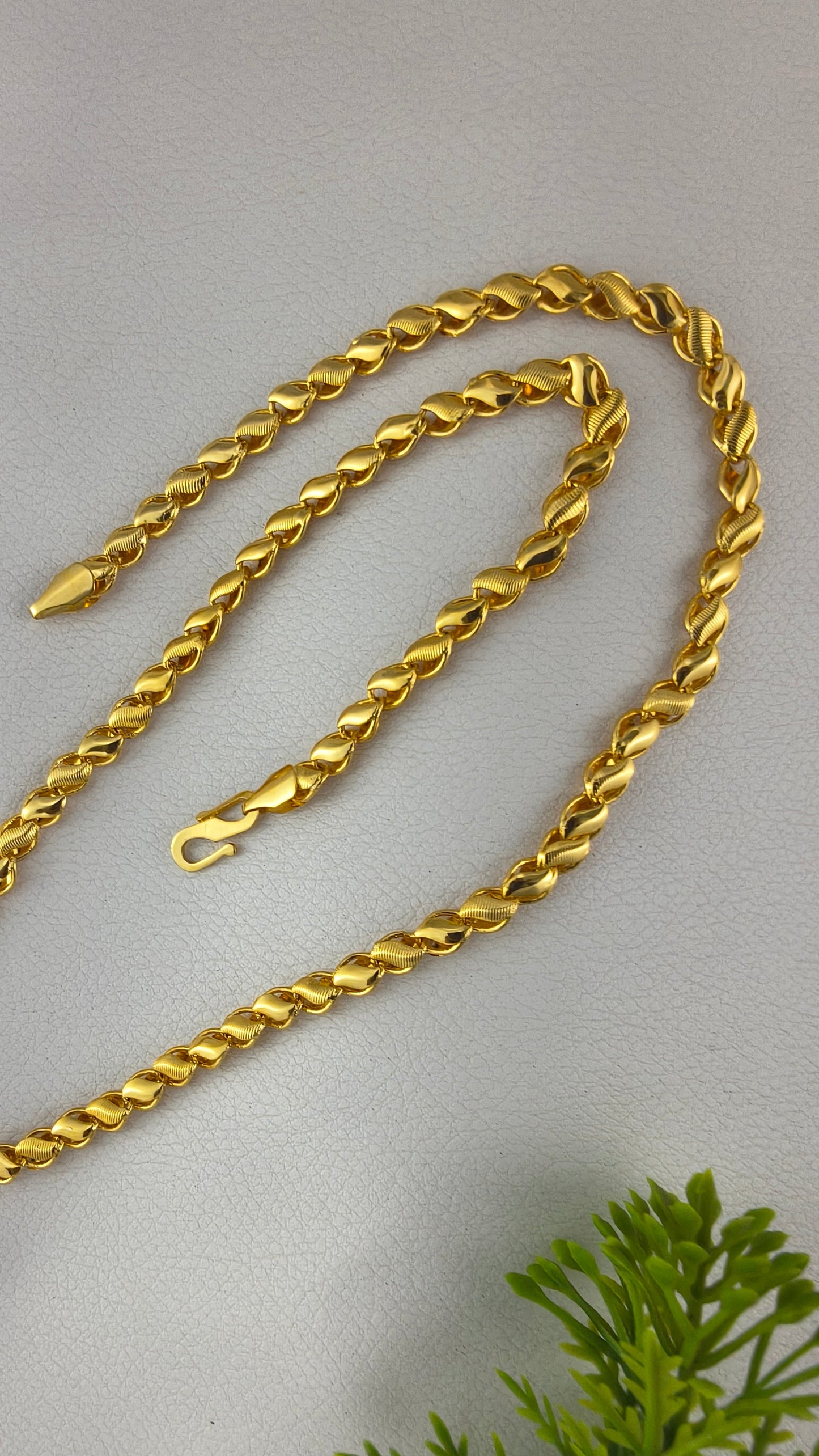 High Gold Plated Lotus Chain For Men