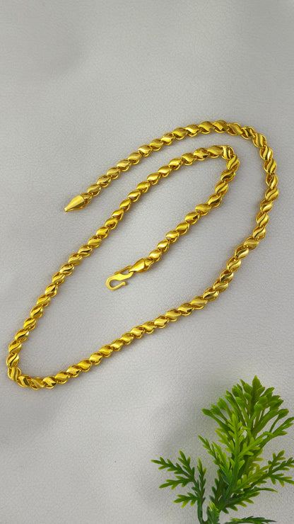 High Gold Plated Lotus Chain For Men