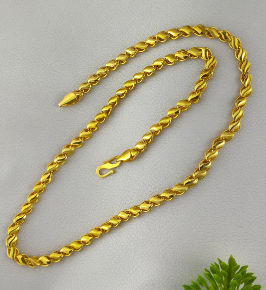 High Gold Plated Lotus Chain For Men.
