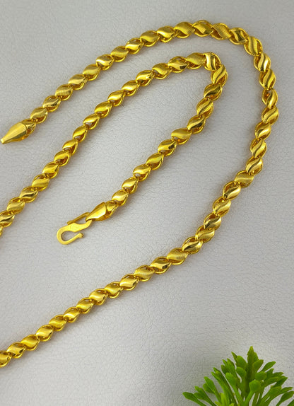 High Gold Plated Lotus Chain For Men