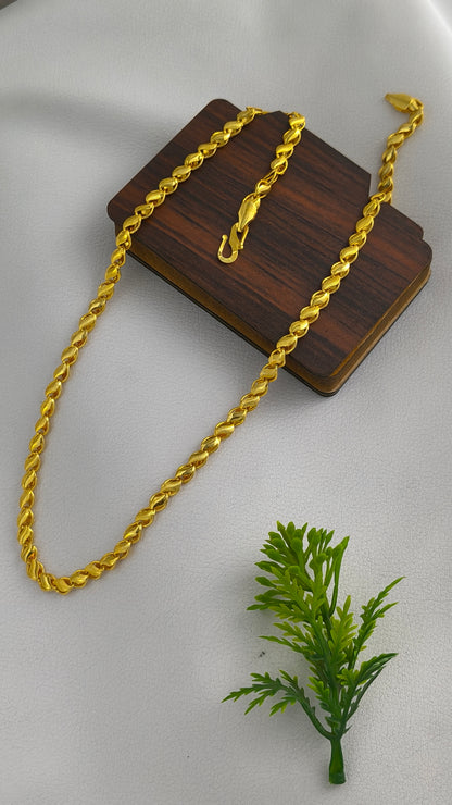 High Gold Plated Lotus Chain For Men