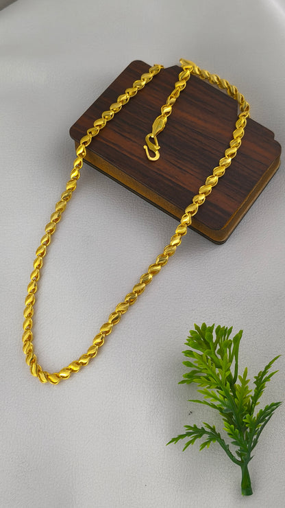 High Gold Plated Lotus Chain For Men
