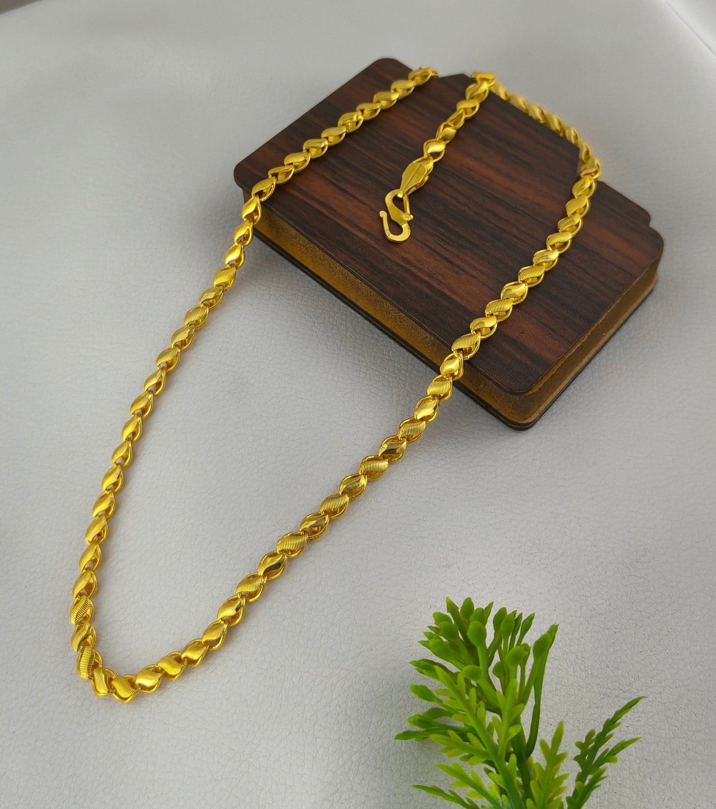 High Gold Plated Lotus Chain For Men