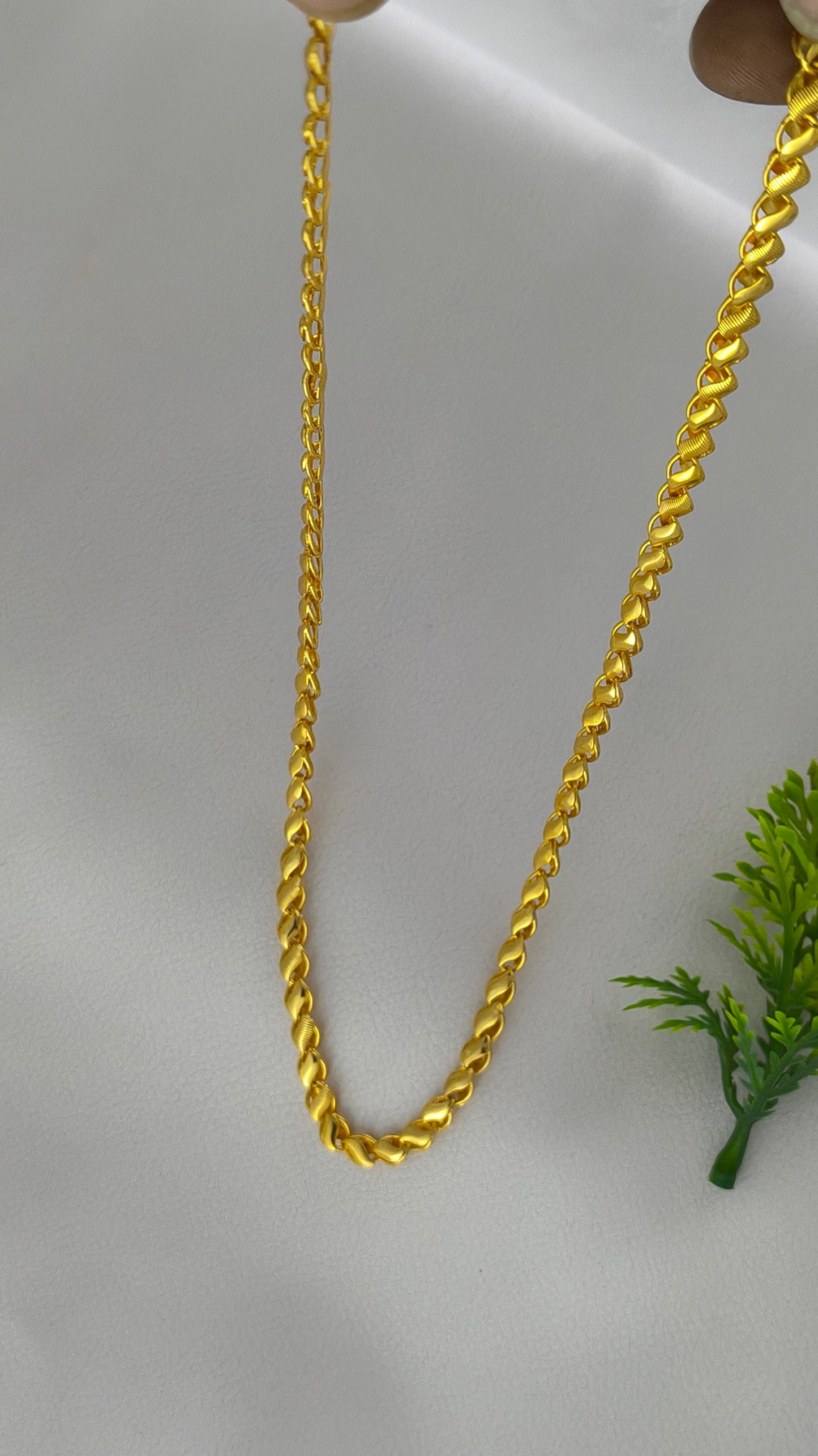 High Gold Plated Lotus Chain For Men
