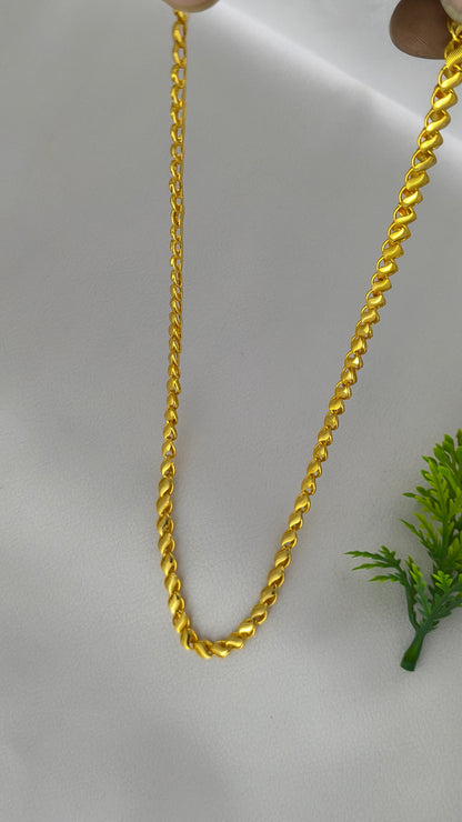 High Gold Plated Lotus Chain For Men