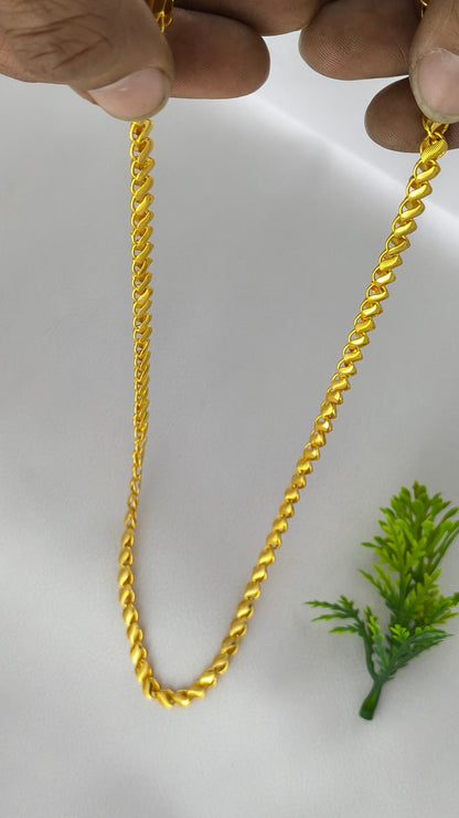 High Gold Plated Lotus Chain For Men