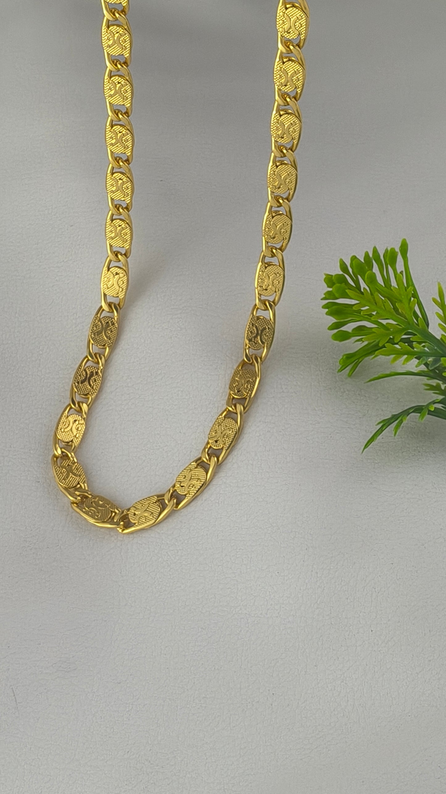 Nawabi Gorgeous Design Gold plated chain For men