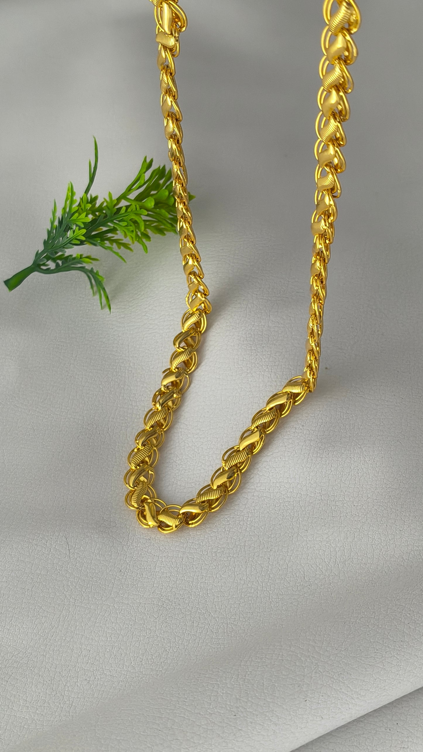Gold Plated Trending Lotus Design Chain