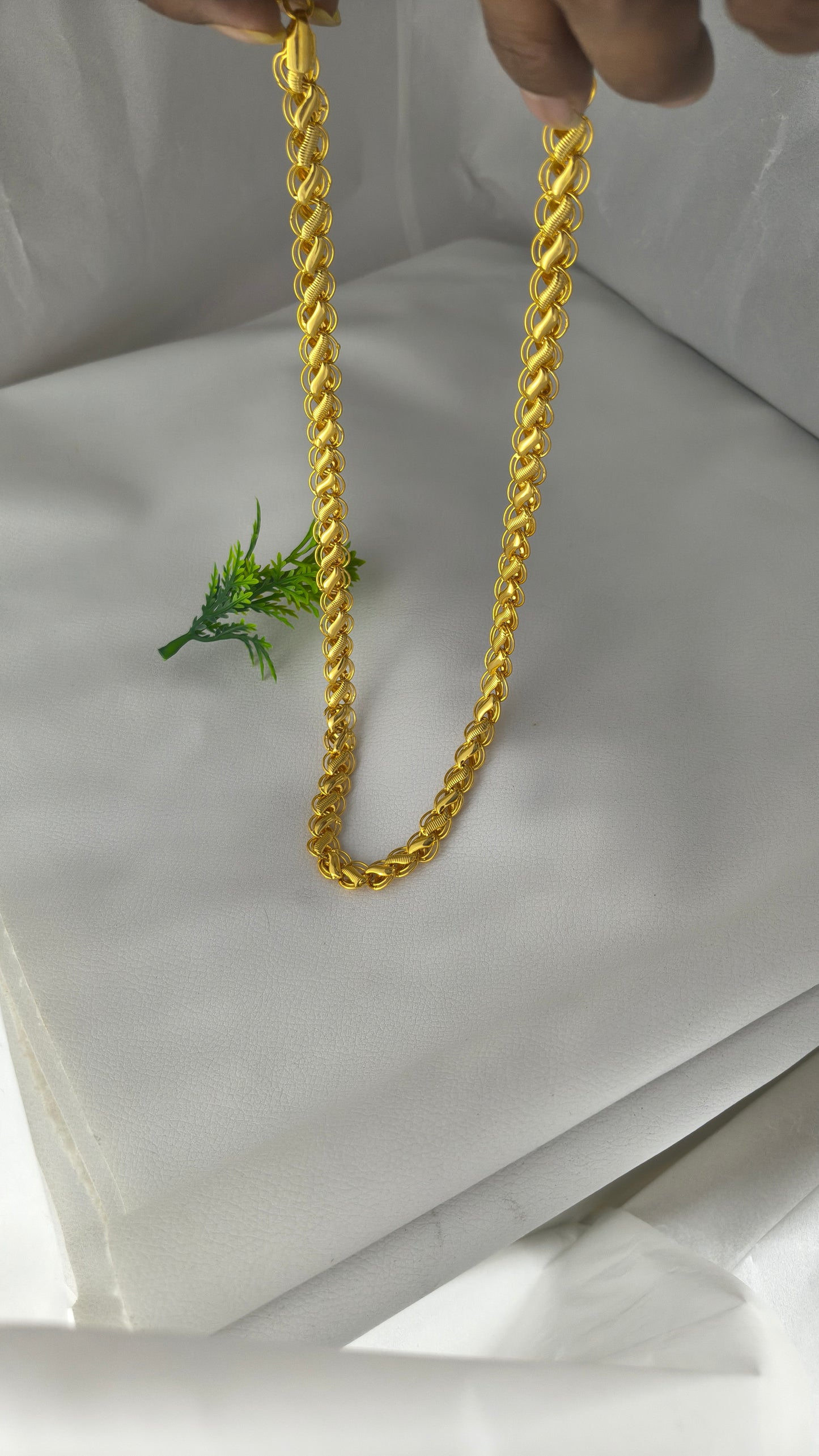 Gold Plated Trending Lotus Design Chain