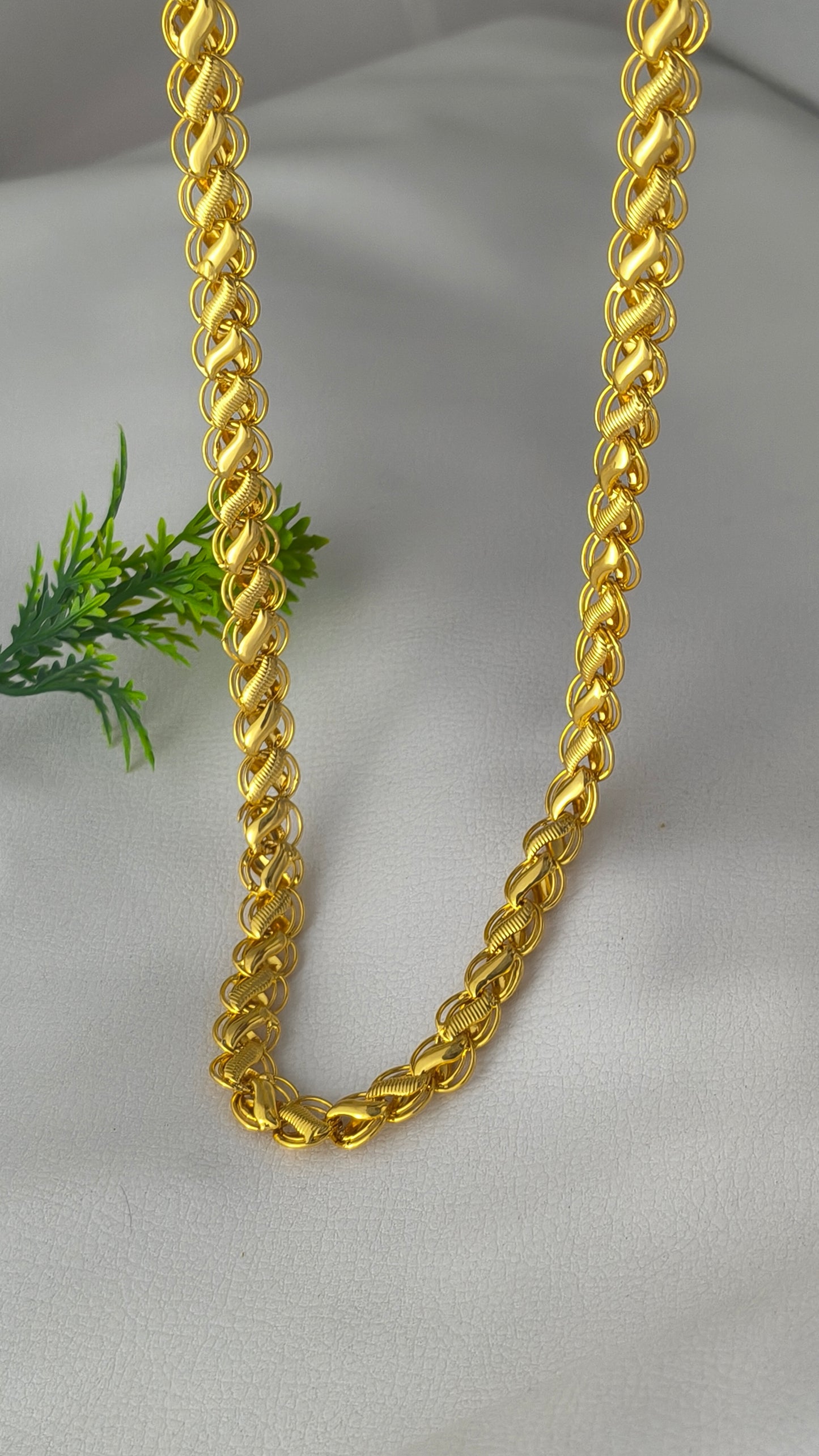 Gold Plated Trending Lotus Design Chain