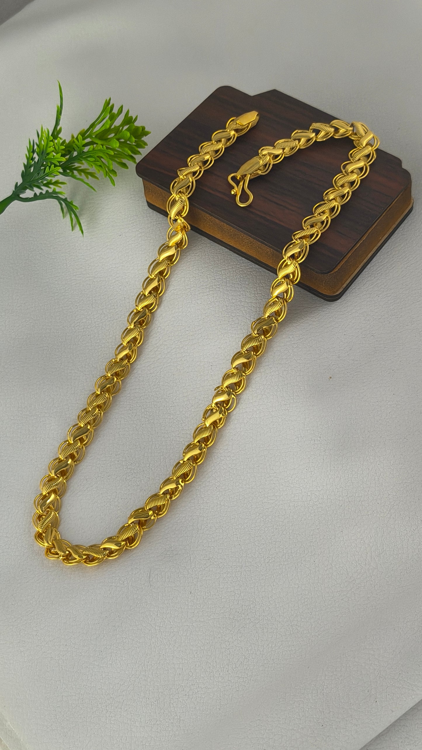 Gold Plated Trending Lotus Design Chain