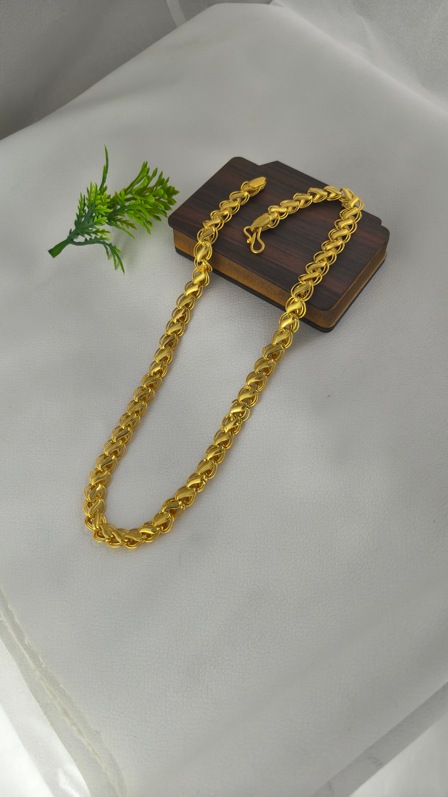 Gold Plated Trending Lotus Design Chain