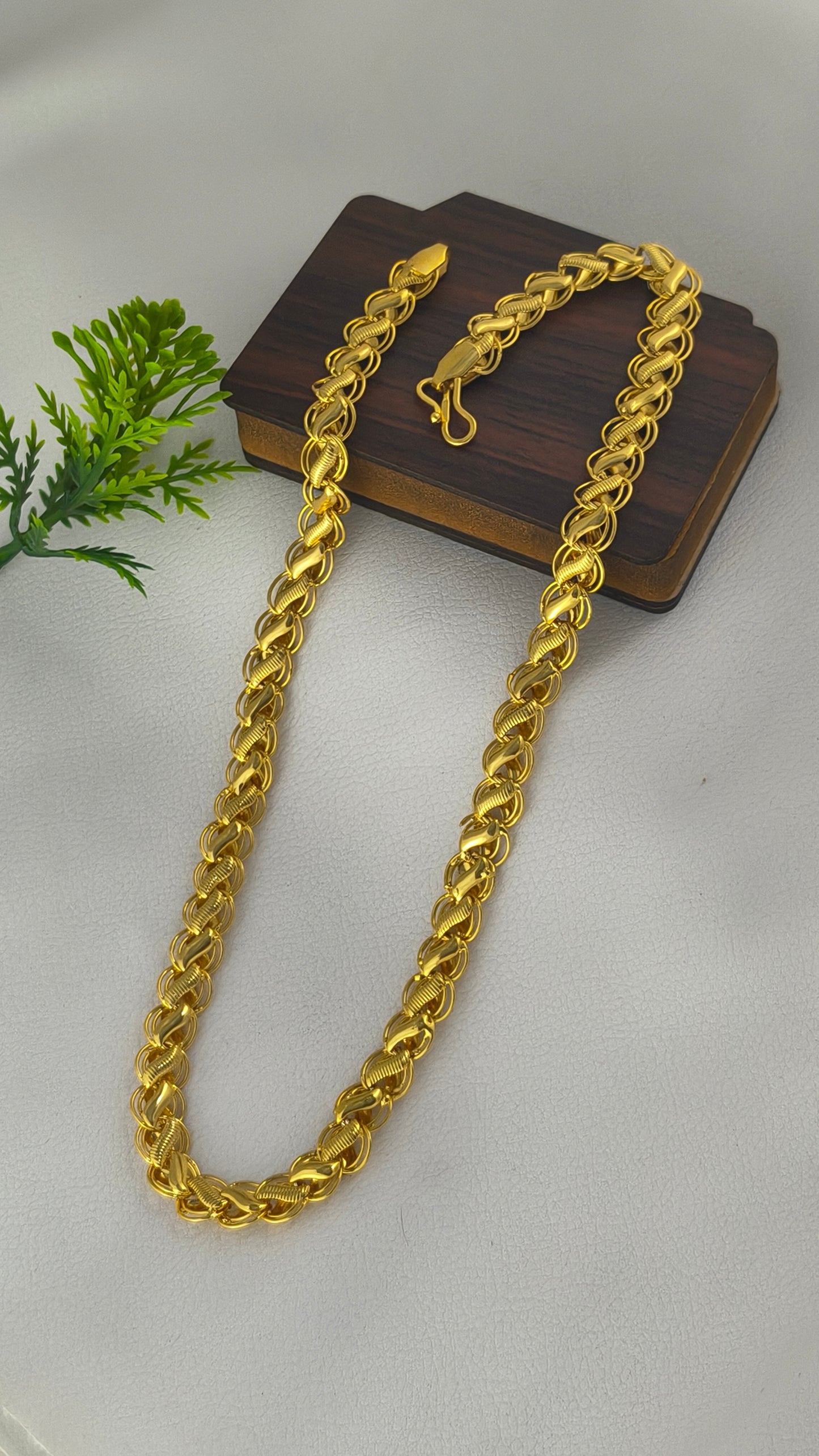 Gold Plated Trending Lotus Design Chain