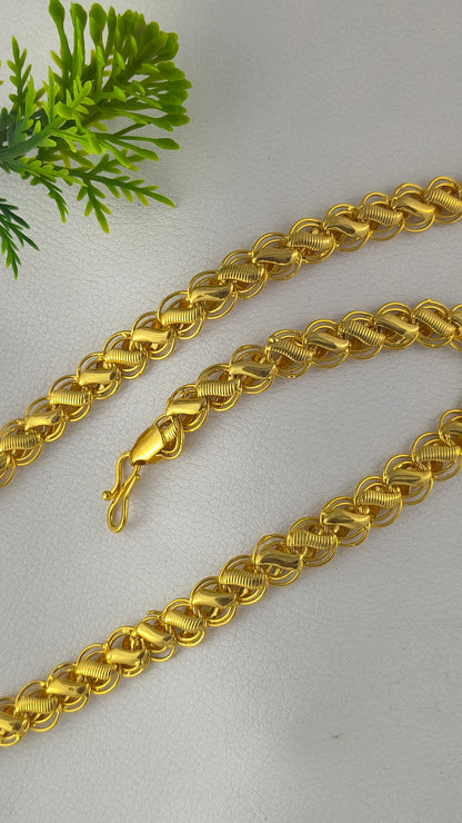 Gold Plated Trending Lotus Design Chain