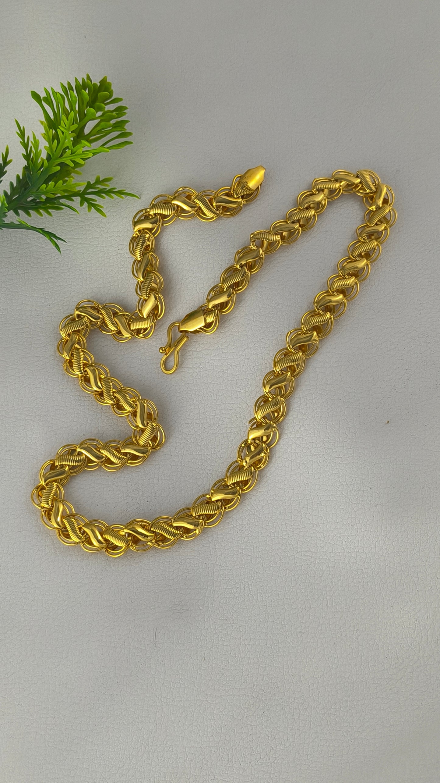 Gold Plated Trending Lotus Design Chain