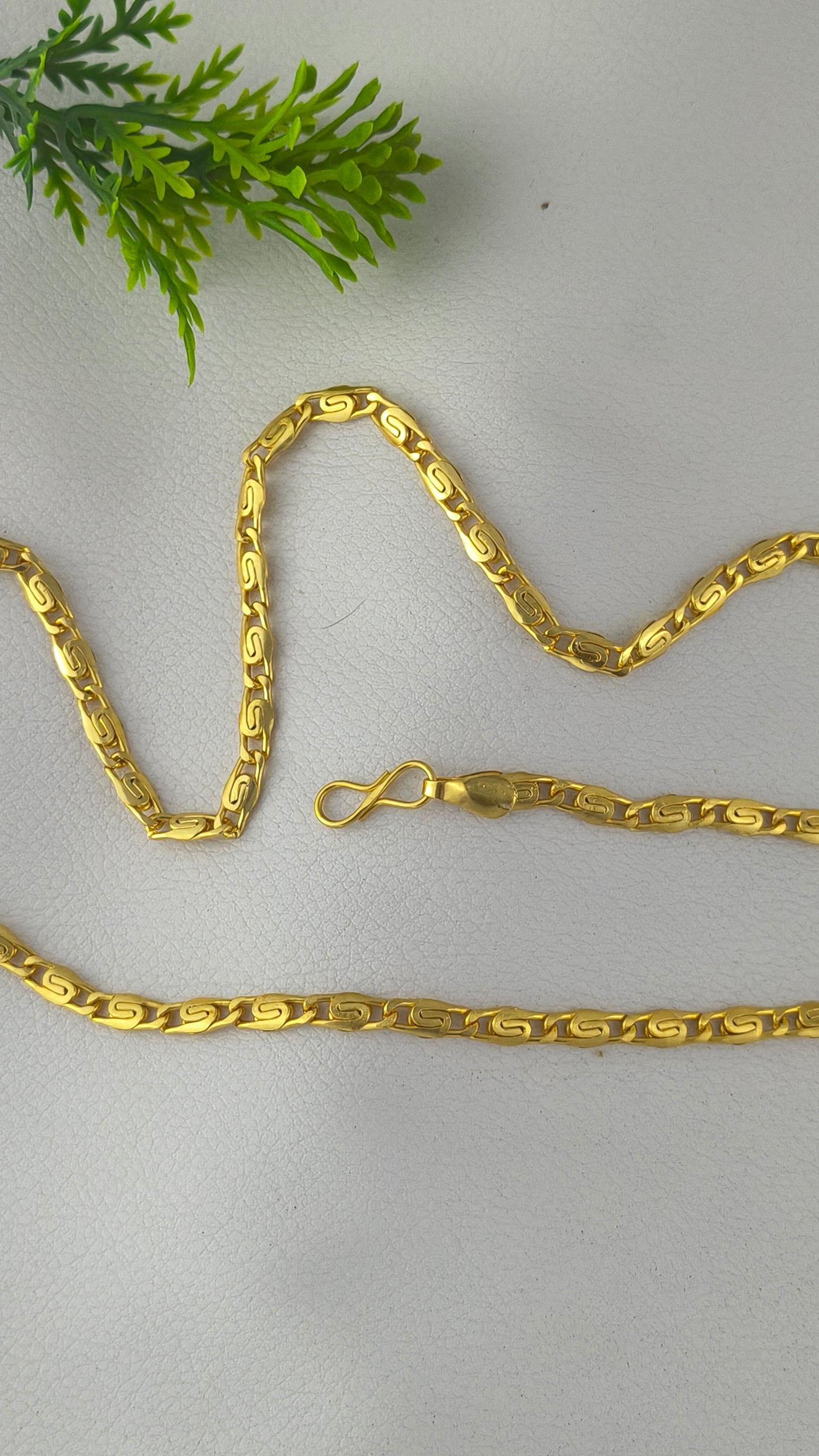Gold Plated Jalebi design Chain For Men