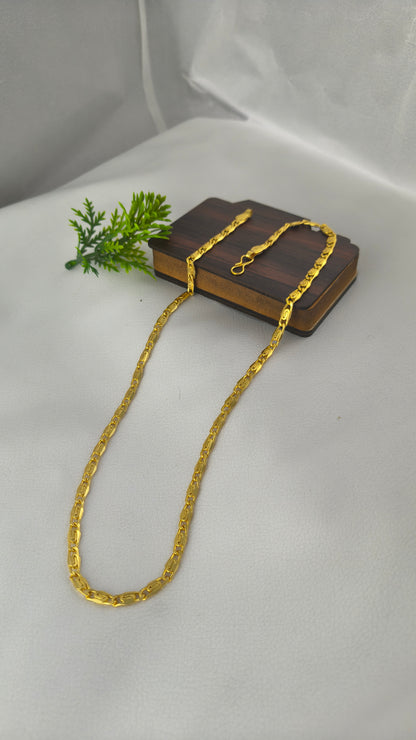 Gold Plated Jalebi design Chain For Men