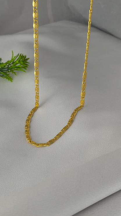 Gold Plated Jalebi design Chain For Men