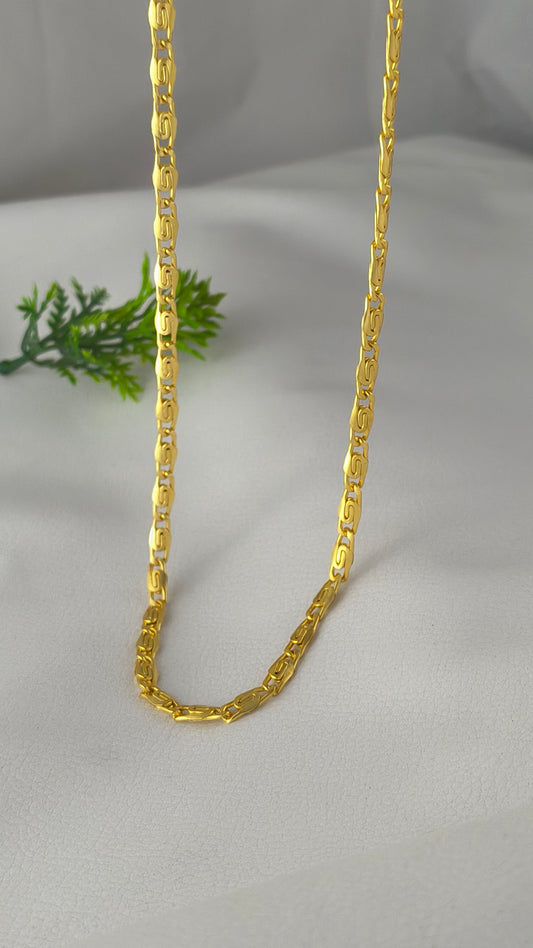 Gold Plated Jalebi design Chain For Men