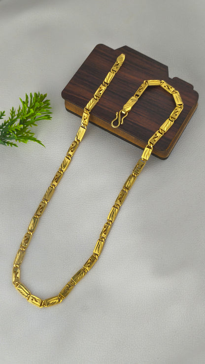 Gold-plated Trending Design Nawabi Biscuit Chain