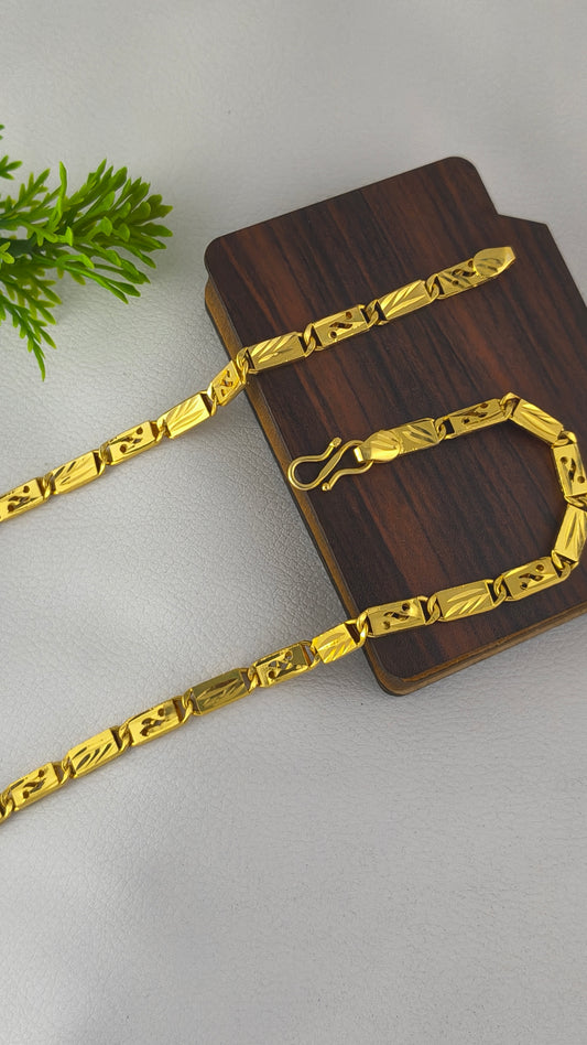 Gold-plated Trending Design Nawabi Biscuit Chain