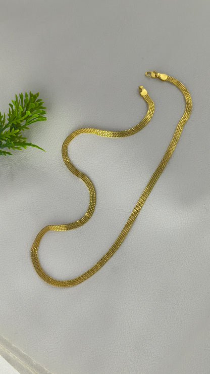 Gold Plated Trending Design Partywear 3Line Chain For Men