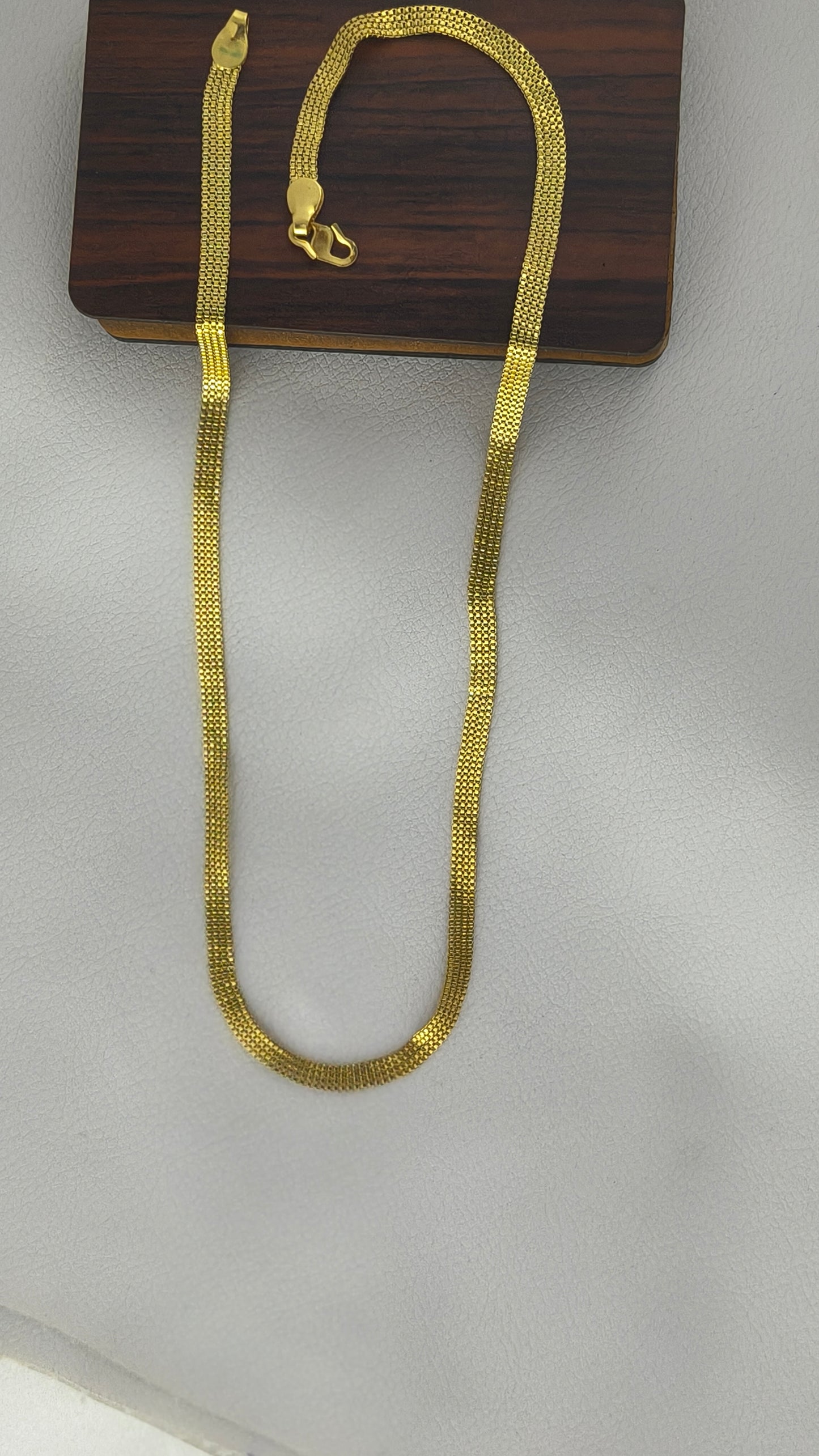 Gold Plated Trending Design Partywear 3Line Chain For Men