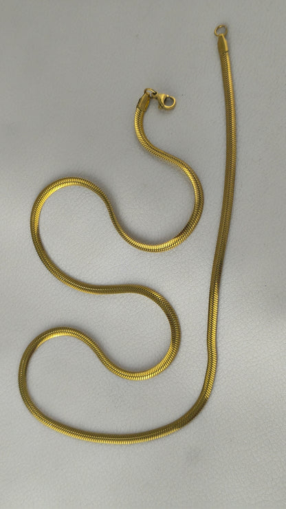 gold-plated herringbone chain For Men