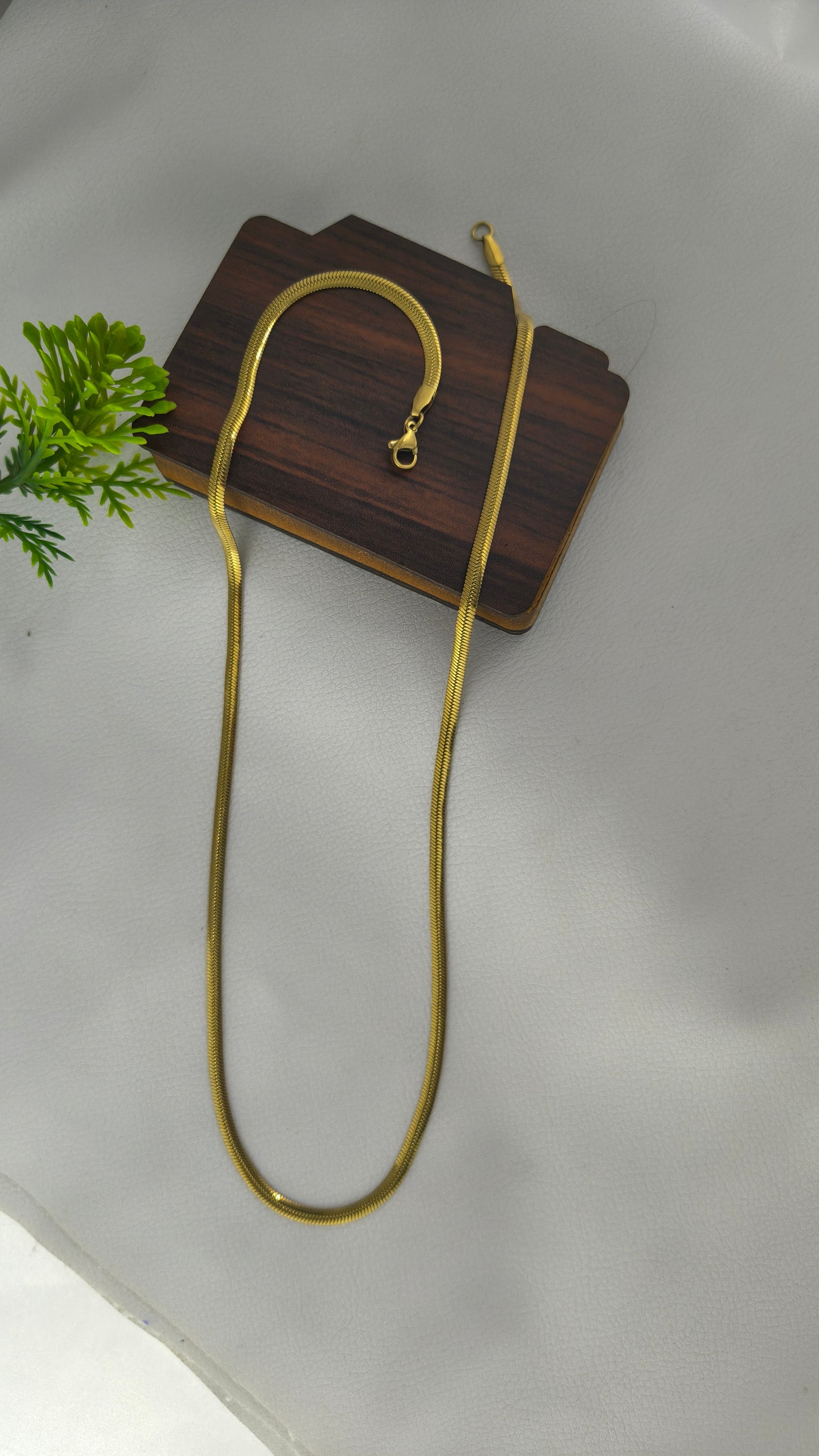 gold-plated herringbone chain For Men