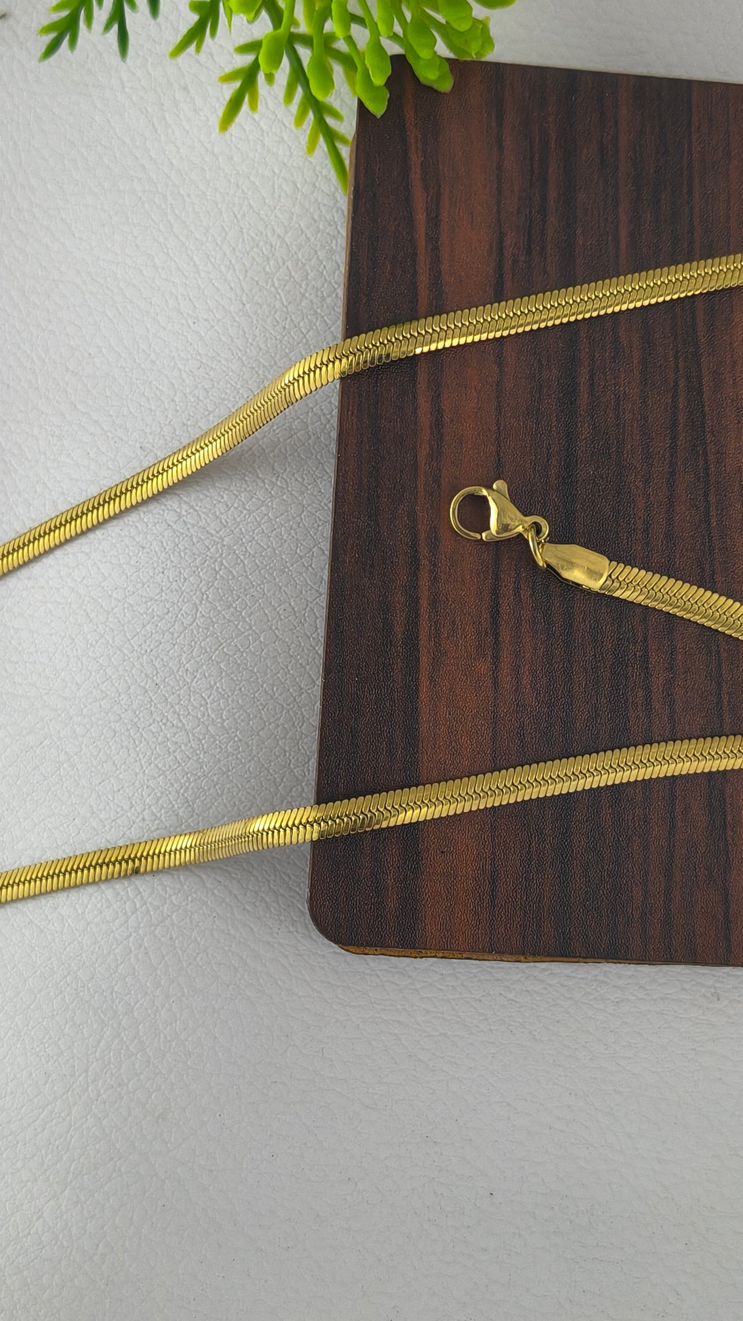 gold-plated herringbone chain For Men