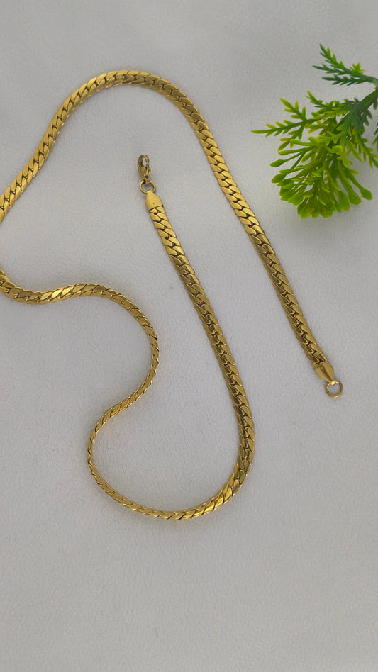 High Gold Plated stainless steel snake chain For Men