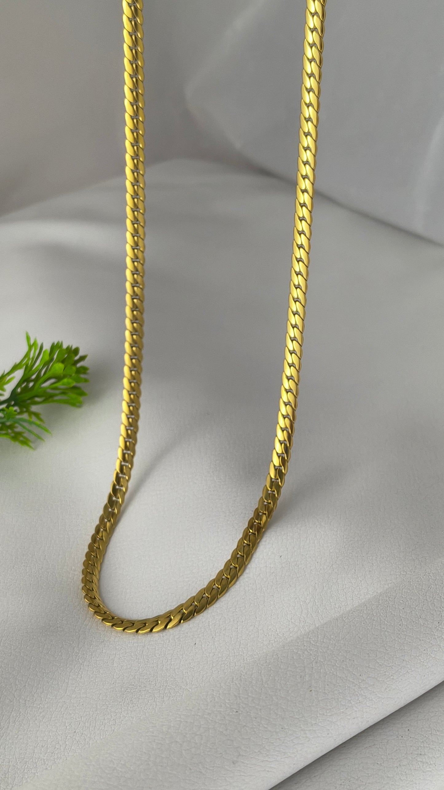 High Gold Plated stainless steel snake chain For Men