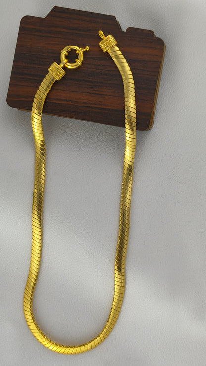 snake-shaped chain Gold plated
