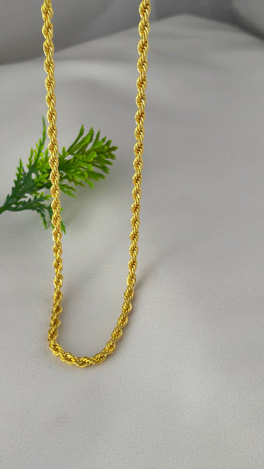 Gold-plated Rope chain For Mem