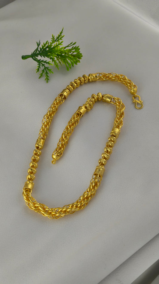 Gold Plated Bahubali heavy design chain for men.